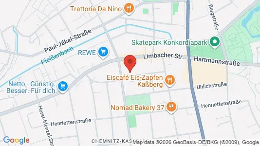 Apartments for rent i Chemnitz - kort over placeringen