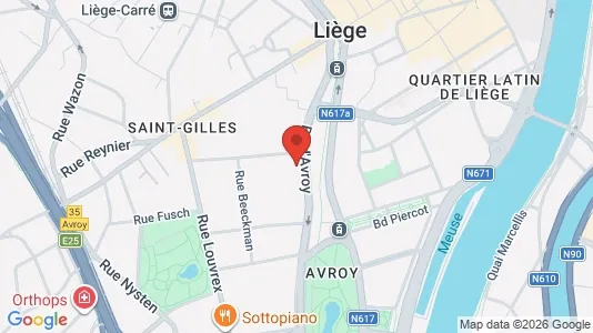 Apartments for rent i Luik - kort over placeringen