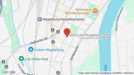 Apartments for rent i Magdeburg - kort over placeringen