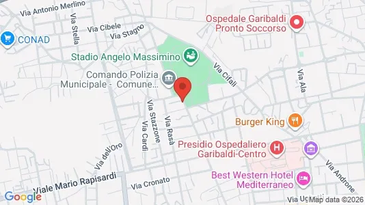 Apartments for rent i Catania - kort over placeringen