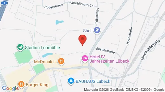 Apartments for rent i Lubeck - kort over placeringen