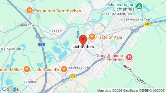 Apartments for rent i Lichtenfels - kort over placeringen