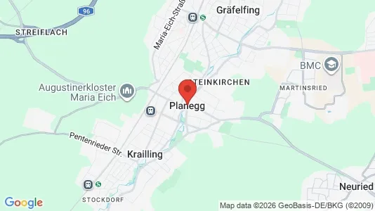 Apartments for rent i Planegg - kort over placeringen