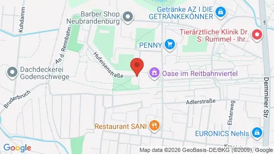 Apartments for rent i Mecklenburgische Seenplatte - kort over placeringen