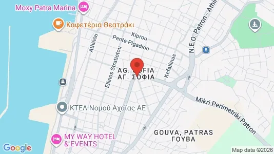 Apartments for rent i Patras - kort over placeringen