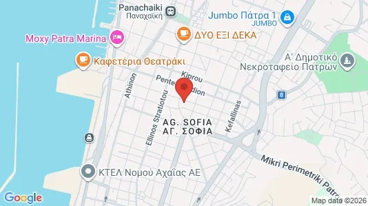 Apartments for rent i Patras - kort over placeringen