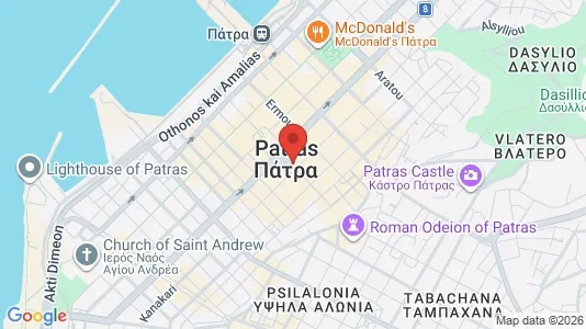 Apartments for rent i Patras - kort over placeringen