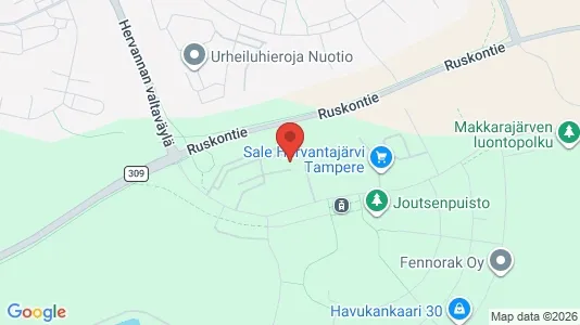 Rooms for rent i Tampere Kaakkoinen - kort over placeringen