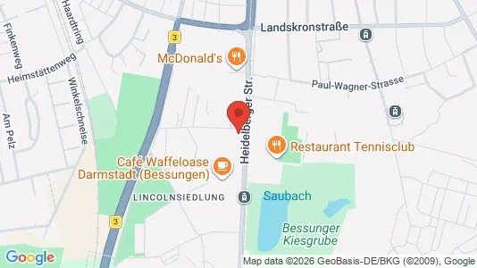 Apartments for rent i Darmstadt - kort over placeringen