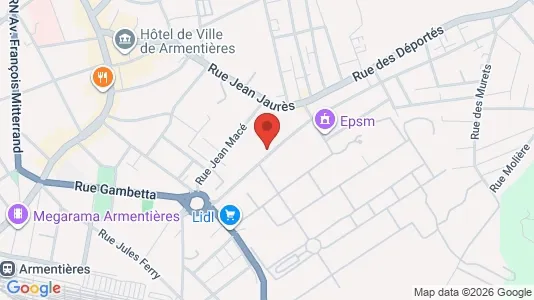Apartments for rent i Lille - kort over placeringen