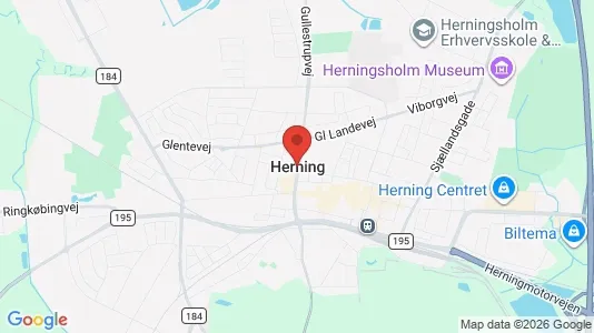 Houses for rent i Herning - kort over placeringen