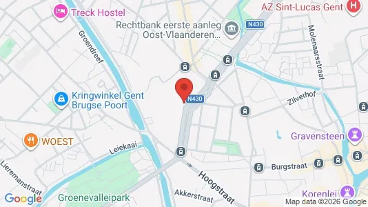 Apartments for rent i Stad Gent - kort over placeringen