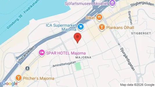 Apartments for rent i Majorna-Linné - kort over placeringen