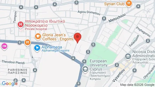 Apartments for rent i Nicosia Egkomi - kort over placeringen