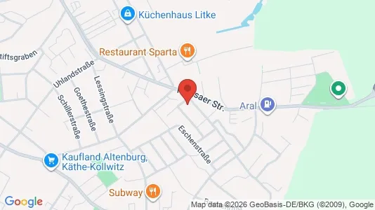 Apartments for rent i Altenburger Land - kort over placeringen