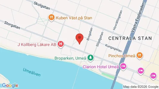 Apartments for rent i Umeå - kort over placeringen