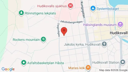 Apartments for rent i Hudiksvall - kort over placeringen