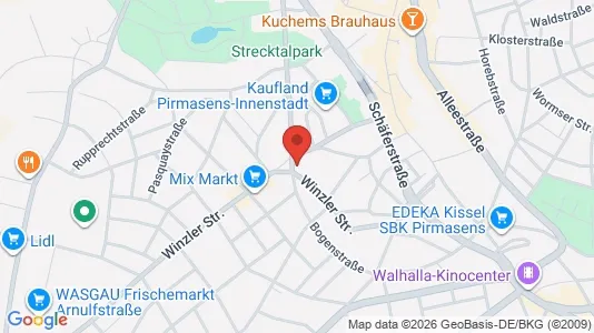 Apartments for rent i Pirmasens - kort over placeringen