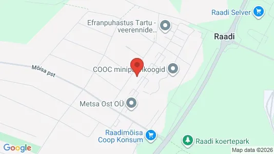 Apartments for rent i Tartu - kort over placeringen