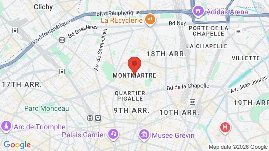 Apartments for rent i Paris 18ème arrondissement - Montmartre - kort over placeringen