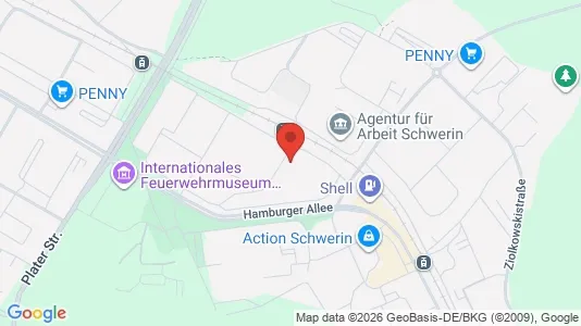 Apartments for rent i Schwerin - kort over placeringen