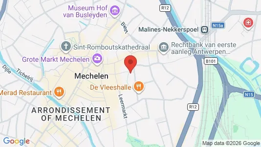 Apartments for rent i Mechelen - kort over placeringen