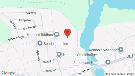 Apartments for rent i Horsens - kort over placeringen