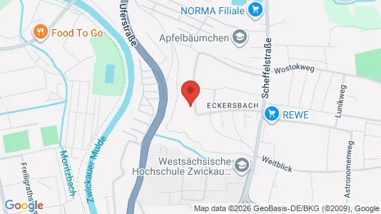Apartments for rent i Zwickau - kort over placeringen
