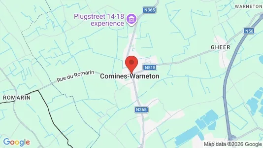 Apartments for rent i Komen-Waasten - kort over placeringen