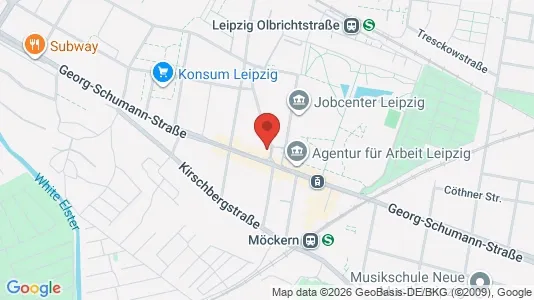 Apartments for rent i Leipzig - kort over placeringen