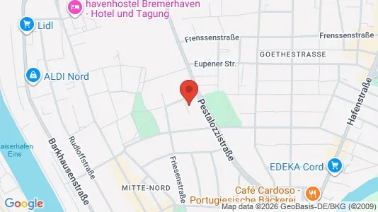 Apartments for rent i Bremerhaven - kort over placeringen