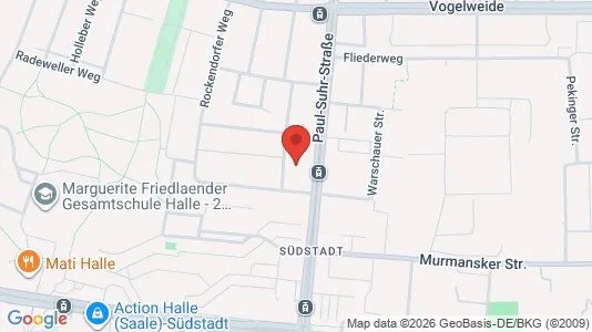 Apartments for rent i Halle (Saale) - kort over placeringen