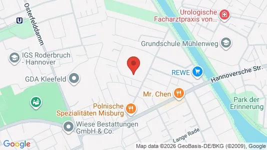 Apartments for rent i Hannover - kort over placeringen