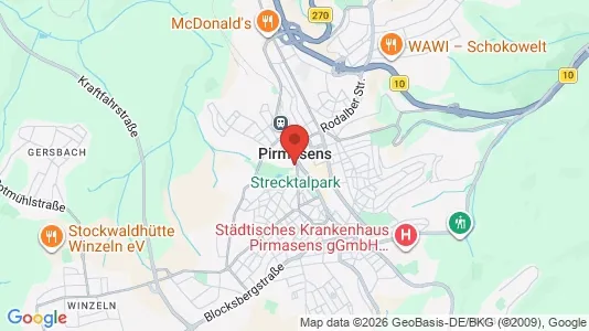 Apartments for rent i Pirmasens - kort over placeringen