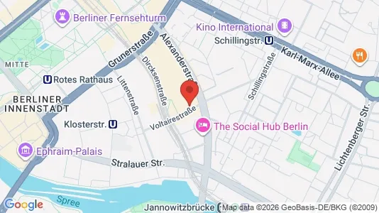 Apartments for rent i Berlin Mitte - kort over placeringen