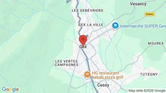Houses for rent i Gex - kort over placeringen