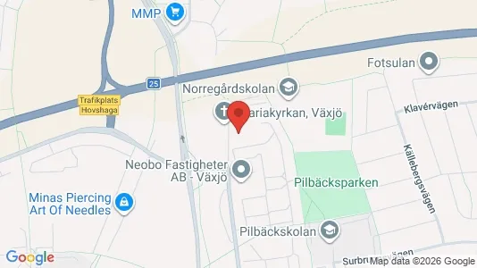 Apartments for rent i Växjö - kort over placeringen