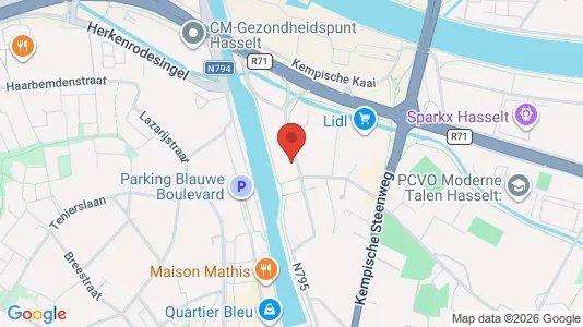Apartments for rent i Hasselt - kort over placeringen