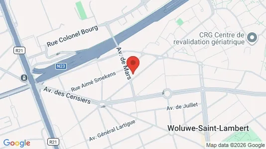 Apartments for rent i Brussels Sint-Lambrechts-Woluwe - kort over placeringen
