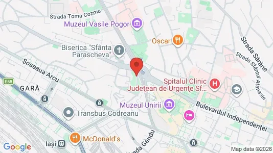 Rooms for rent i Iaşi - kort over placeringen