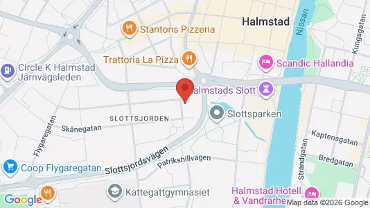 Apartments for rent i Halmstad - kort over placeringen