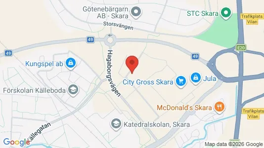 Apartments for rent i Skara - kort over placeringen