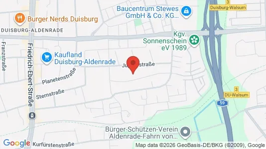 Apartments for rent i Duisburg - kort over placeringen