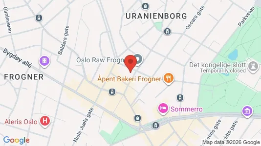 Apartments for rent i Oslo Frogner - kort over placeringen