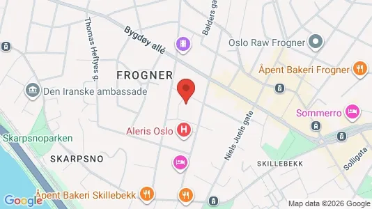 Apartments for rent i Oslo Frogner - kort over placeringen