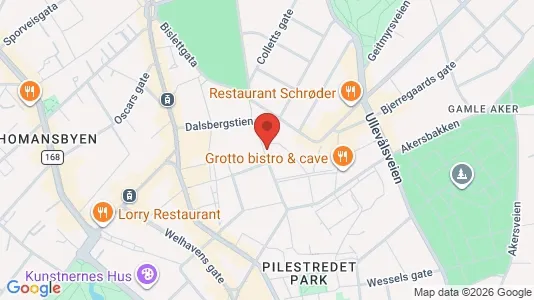 Rooms for rent i Oslo St. Hanshaugen - kort over placeringen