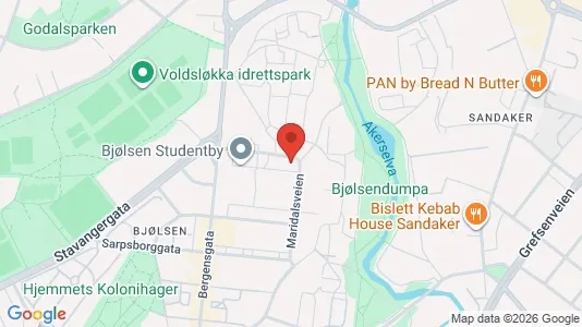 Rooms for rent i Oslo Sagene - kort over placeringen
