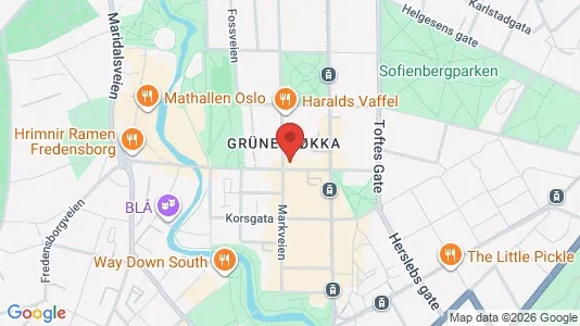 Apartments for rent i Oslo Grünerløkka - kort over placeringen