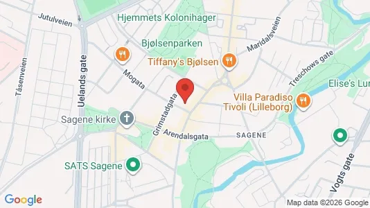 Rooms for rent i Oslo Sagene - kort over placeringen