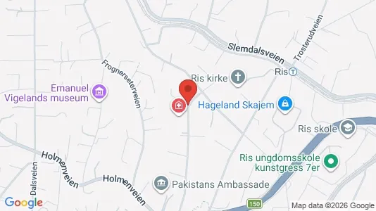 Rooms for rent i Oslo Vestre Aker - kort over placeringen